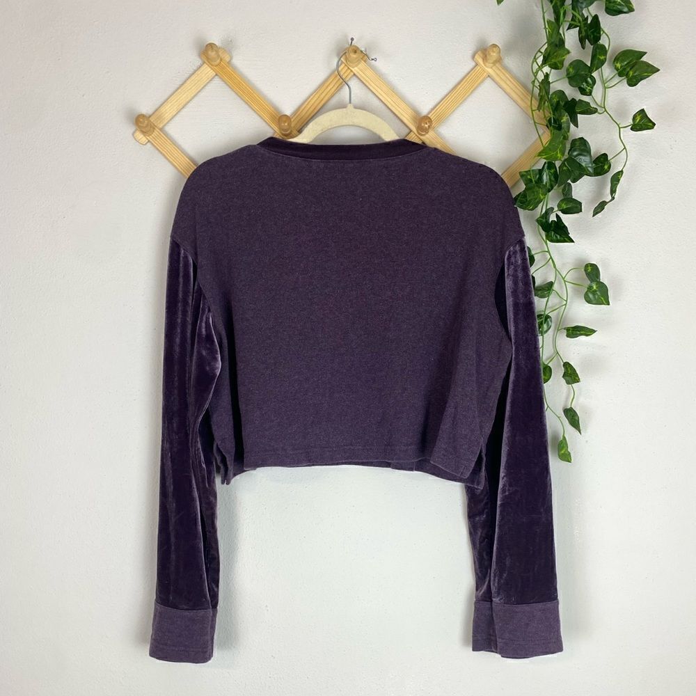 VINTAGE VICTORIA SECRET Velvet Sleeve Crop Top G194 - Picture 5 of 5